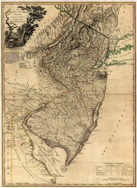 1769 New Jersey map