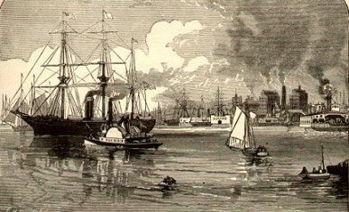 Jersey City harbor 1850s