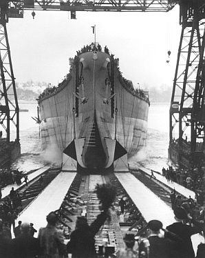 USS New Jersey launch 1942