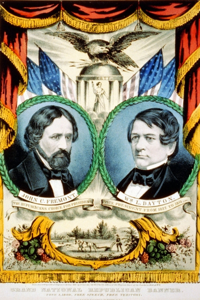 1856 presidential campaign poster