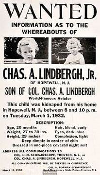 Lindbergh kidnap poster
