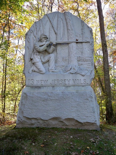 Gettysburg monument 13th NJ Volunteers