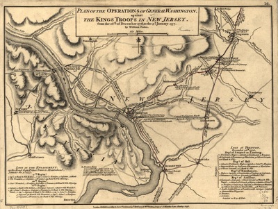 Battle map NJ 1776-1777