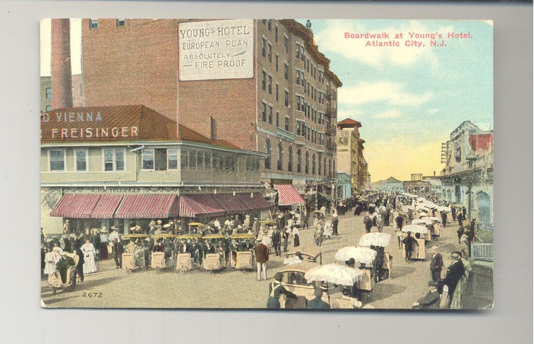 Atlantic City boardwalk circa 1920s Picture