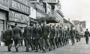 Soldiers on Atlantic City boardwalk