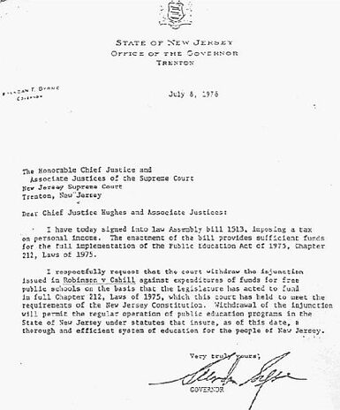 Governor Byrne income tax letter Picture